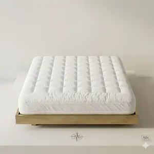 US Top Mattress Topper Extra Deep Elastic Straps Cooling Mattress Topper 60x80 inch Quilted Fitted Microfiber Cooling Mattress Topper 100% Microfiber with Hypoallergenic and Stain-Resistant Properties