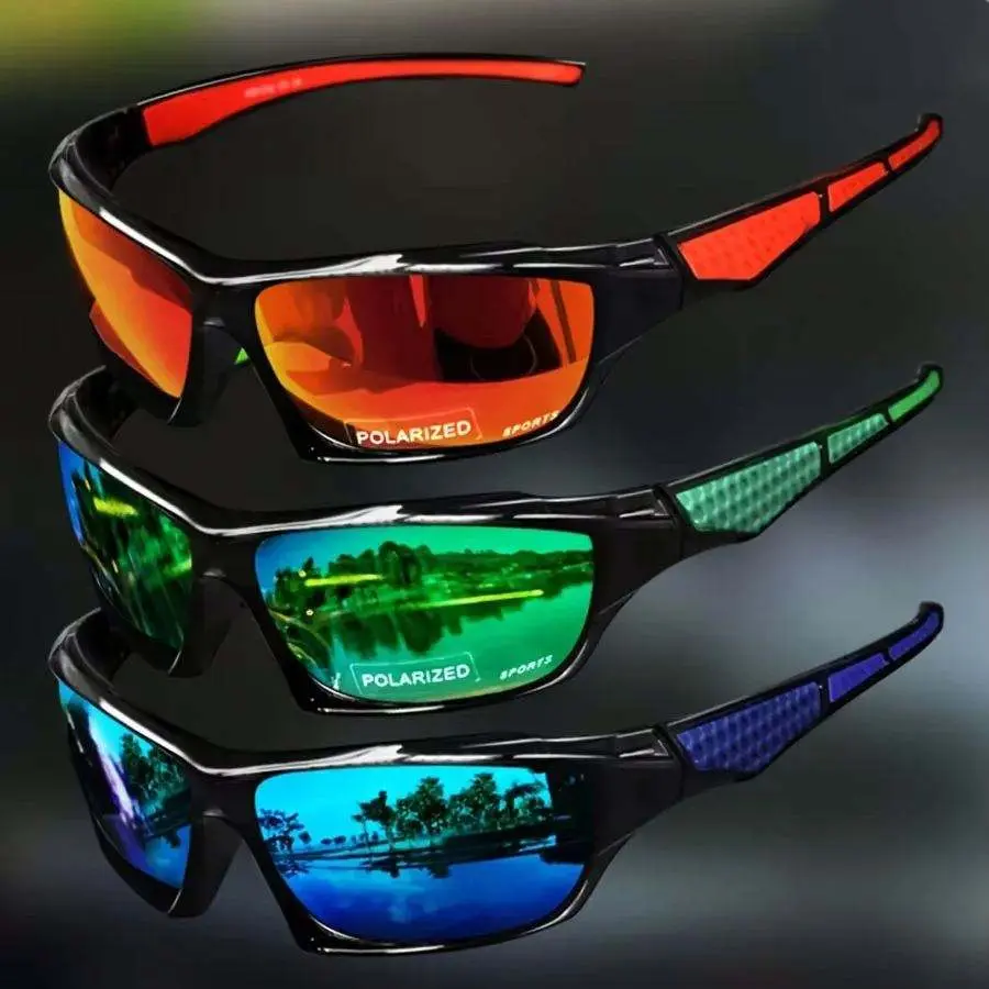 UV400 Polarized Sunglasses - Windproof Outdoor Eyewear with Glare Cut Lens, Lightweight Comfortable Frames, Biker/Sporty Non-Prescription Glasses for Cycling, Driving, Polarized Glare Cut