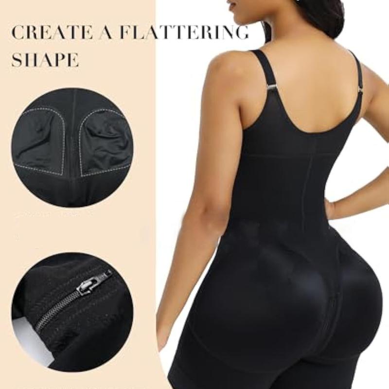 Colombianas Shapewear Tummy Control & Butt Lifter with Zipper Crotch Detachable Shoulder Strap for Adjustable Fit