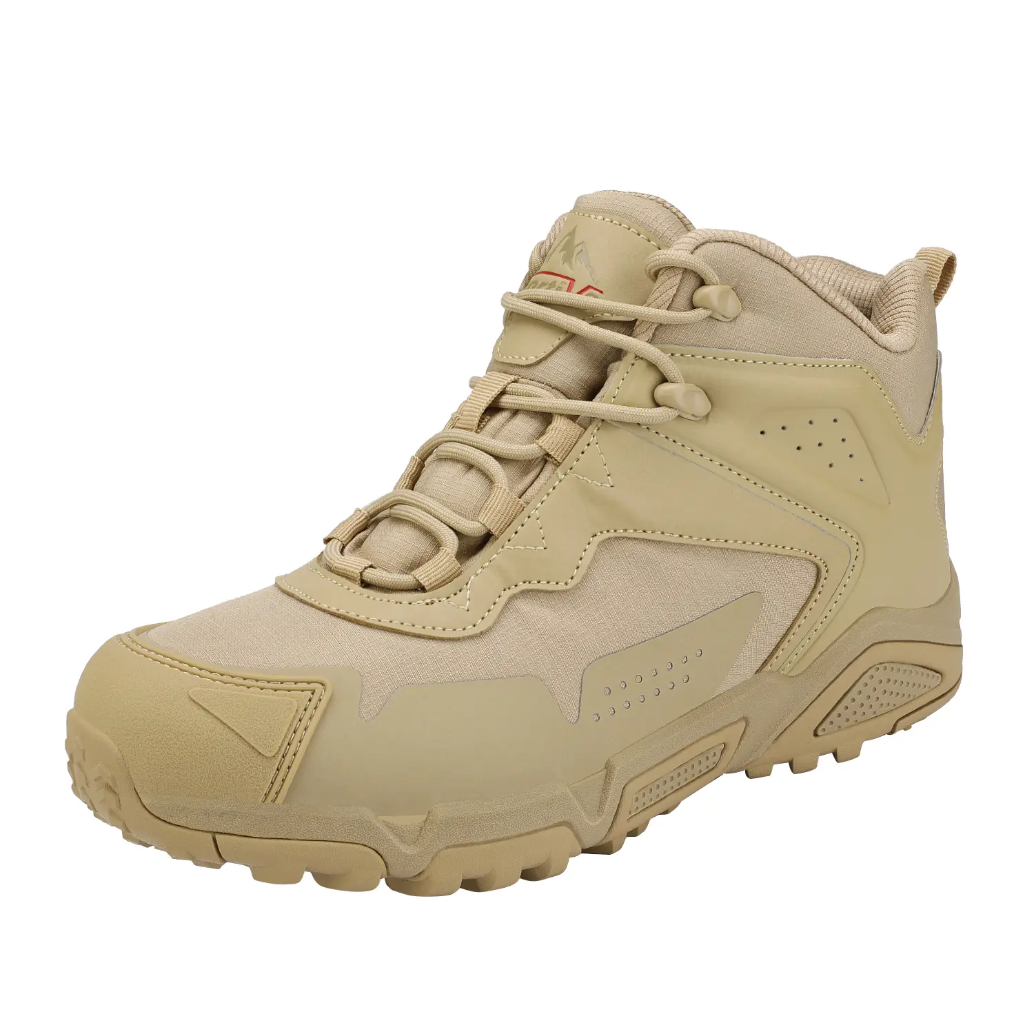 NORTIV 8 Men's Mid-Top Hiking Boots - Waterproof Synthetics Hike Footwear, Hiking Style Shoes with PU, Slip-Resistant EVA Cushion, Rubber Toe Cap, All Weather Grip, Memory Foam for Outdoor Camping