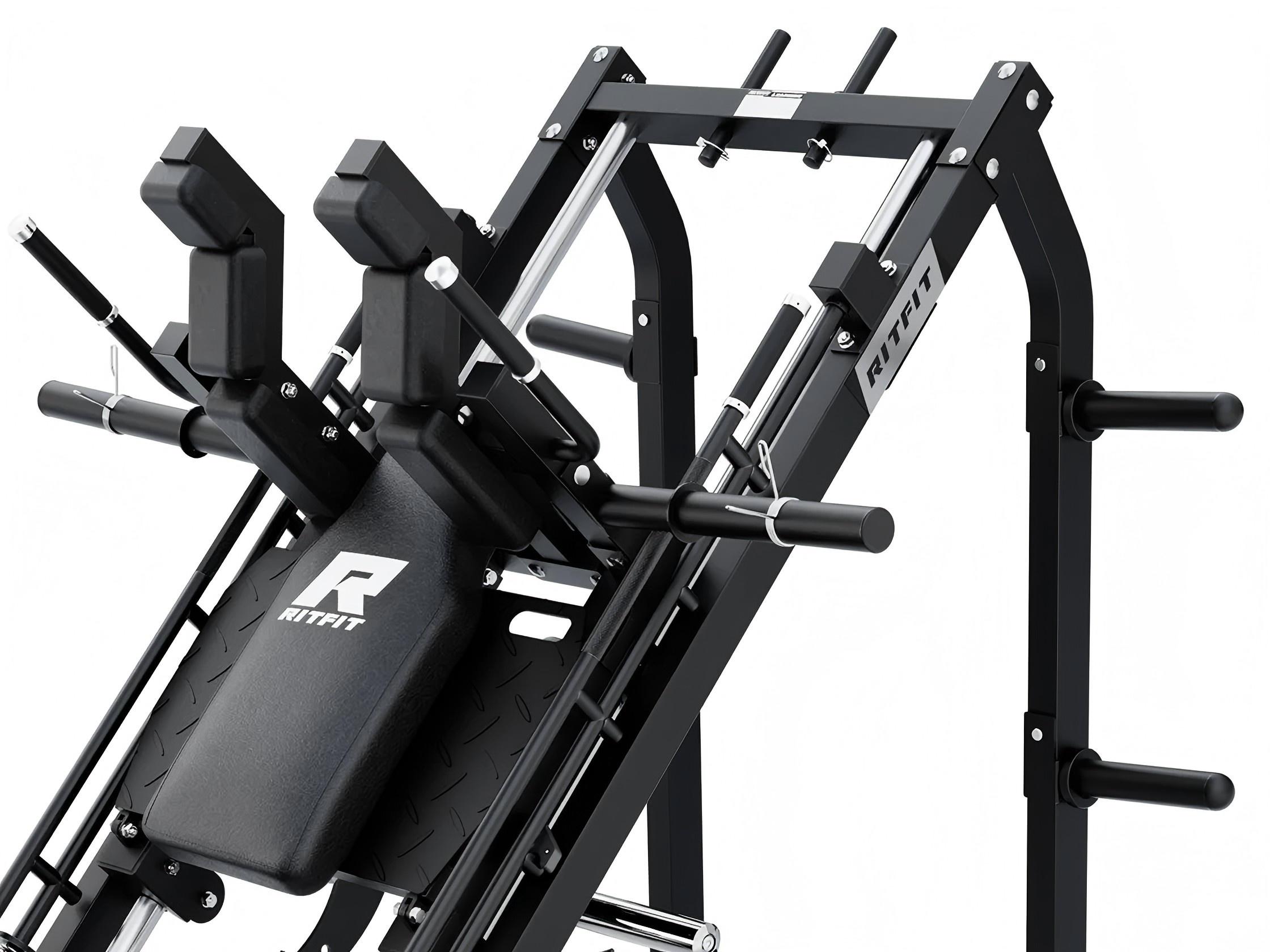 RitFit GAZELLE PRO 3-In-1 Leg Press and Hack Squat Machine for Comprehensive Lower Body Workout(Black/Red) Home Exercise Equipment Home Exercise Equipment