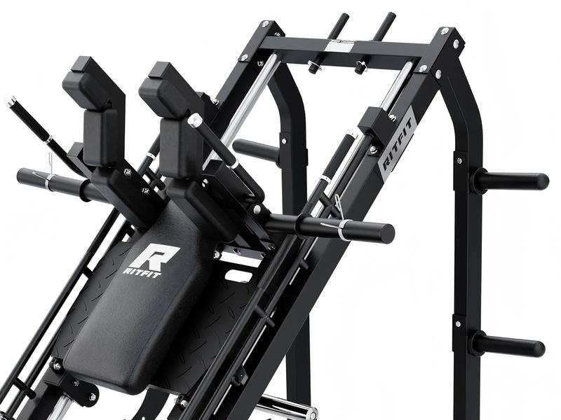 RitFit GAZELLE PRO 3-In-1 Leg Press and Hack Squat Machine for Comprehensive Lower Body Workout(Black/Red) Home Exercise Equipment Home Exercise Equipment