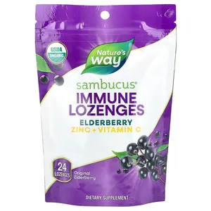Nature's Way Sambucus® Elderberry, Immune Lozenges, Original Elderberry, 24 Lozenges