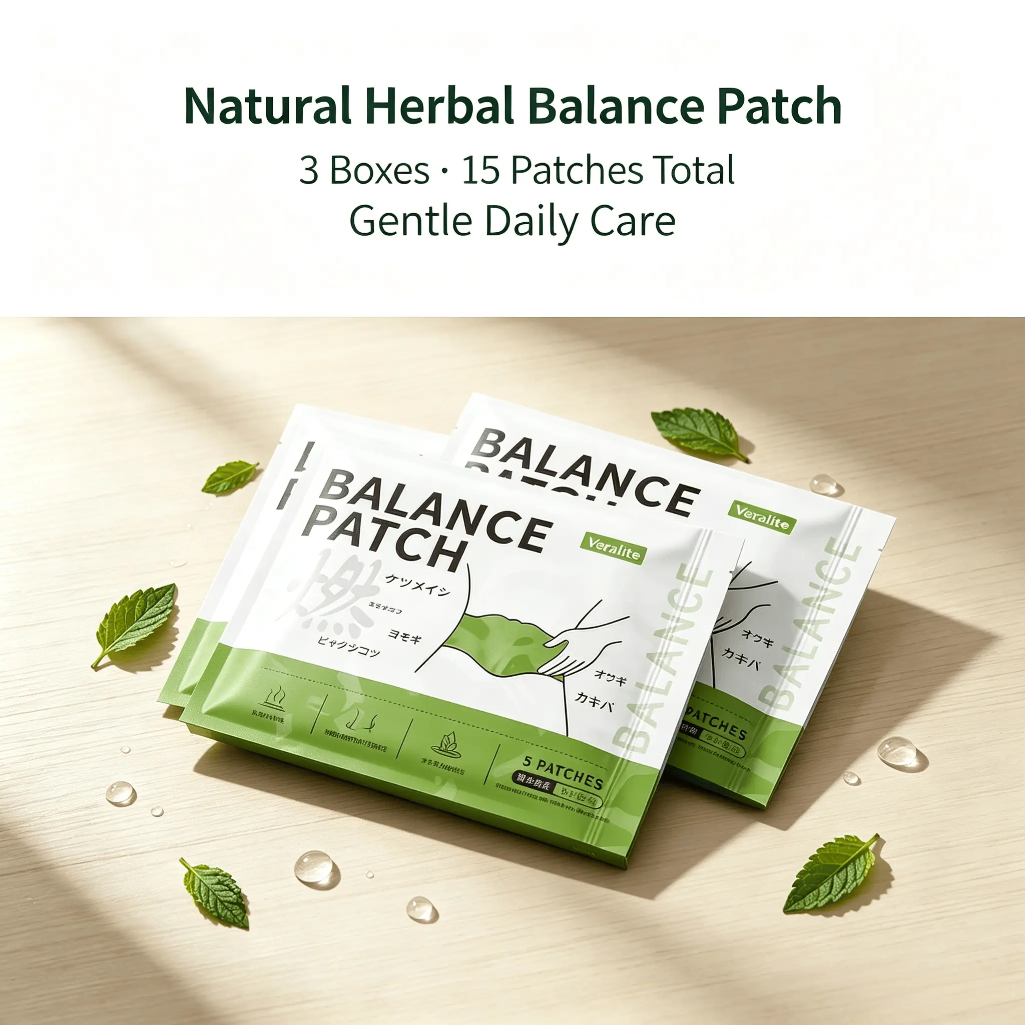 Ginger-Containing Herbal Heat Patches - Easy-Apply Botanical Adhesive Body Stickers, 2-Hour Thermal Warm Relaxation Aid, Portable Daily Self-Care Heat Pads, 5 Pieces per Box, Contains Ginger