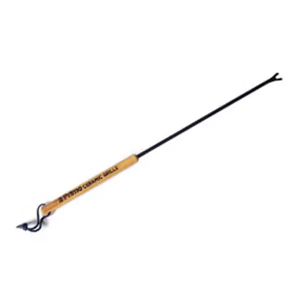 Primo PG00770 Grill Cleaning Bar with Steel Rod - Rust-Resistant, Strong Bristles, Comfortable Wooden Handle Home Grill Grate Cleaner Tool for Home Users