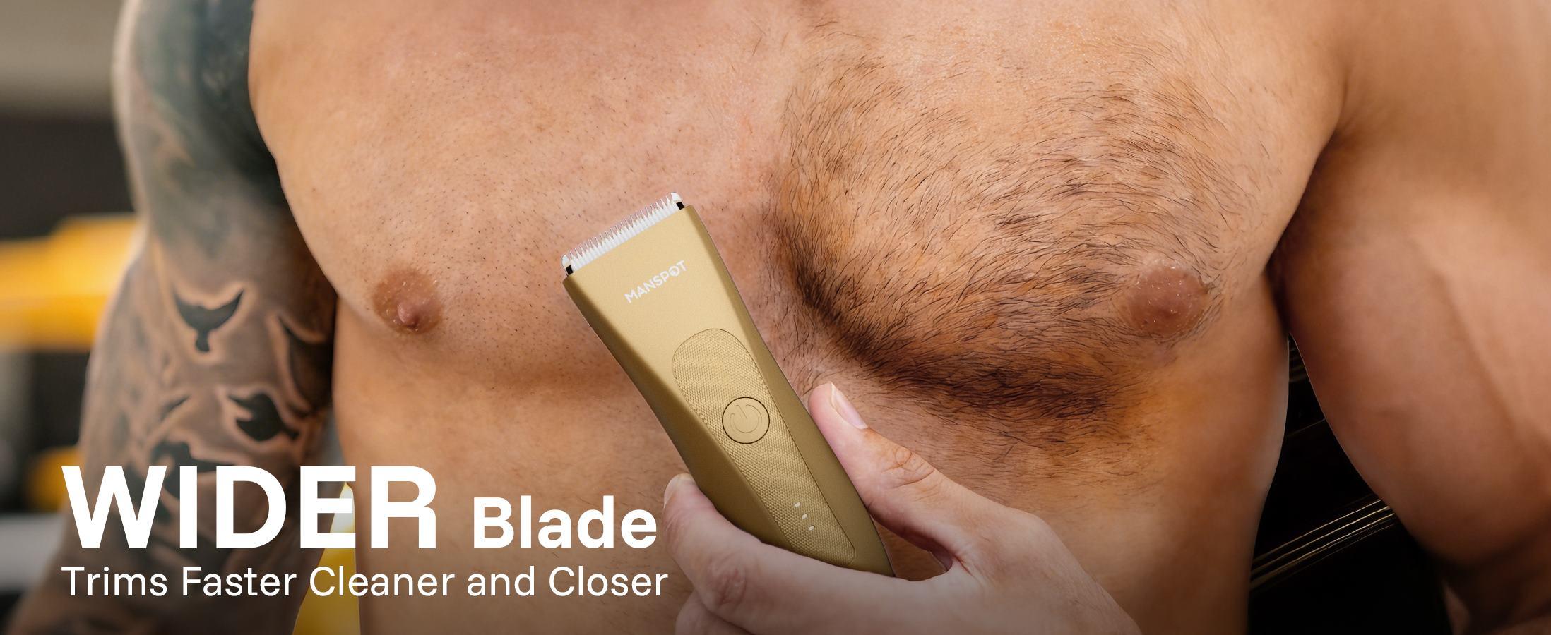 MANSPOT Manscape Hair Finishing Trimmer for Men, Men's Shaverand Razor (Gold) Valentine's Day Gifts for Him Perfect for Husband Boyfriend, Birthday Gifts for Friends Dad and All Men