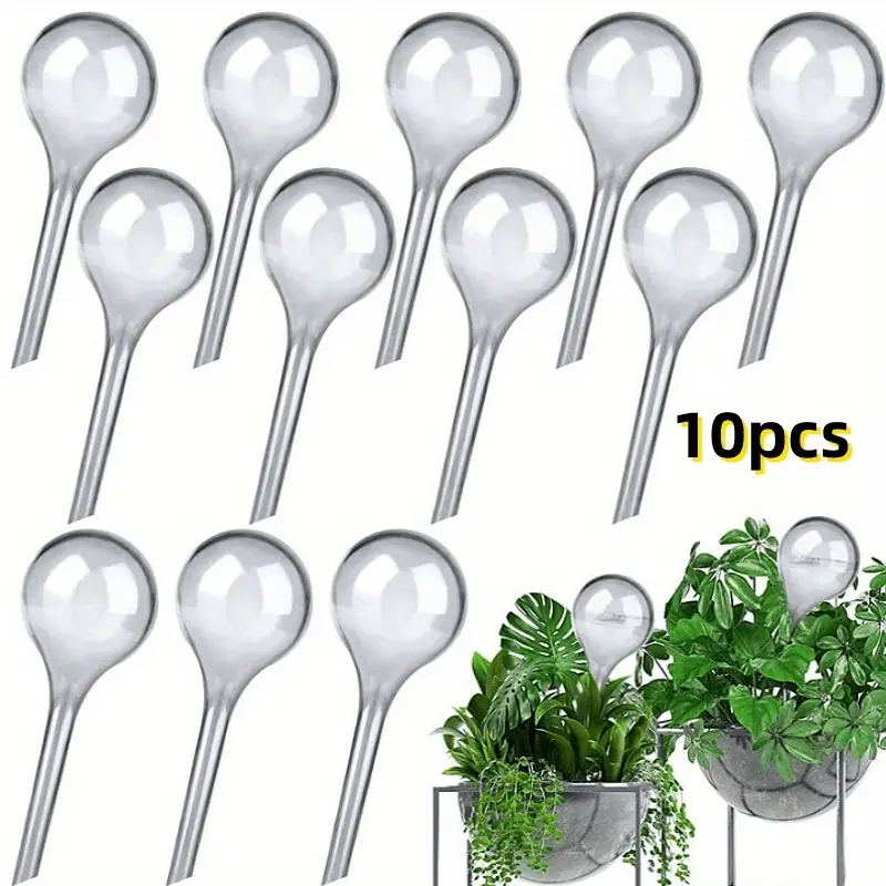 10pcs Self-Watering Globes - Automatic Drip Irrigation System for Plants & Flowers, Easy-to-Use Garden Tool, Automatic Irrigation Equipment, Plant Watering Devices