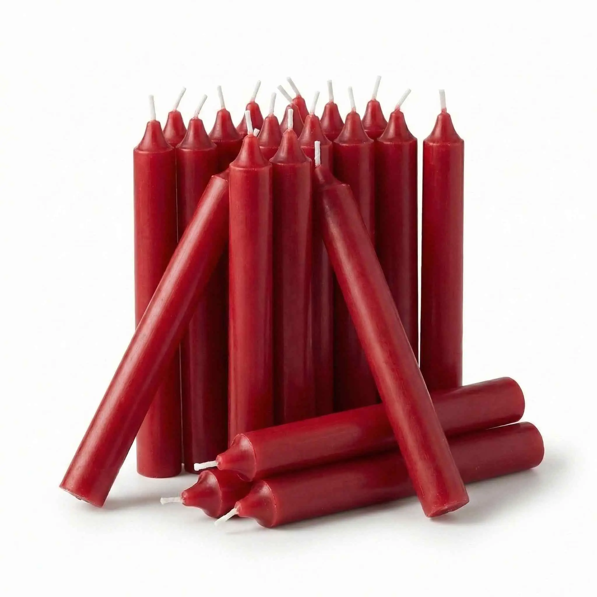 Red Chime Candles 20 Pack — 1/2" Spell & Ritual Candles for Love & Passion Red Chime Candles 20 Pack — 1/2" Spell & Ritual Candles for Love & Passion