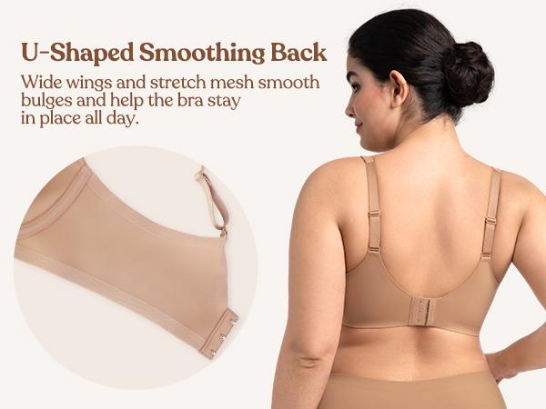 HSIA Esme Minimizer Bras for Women Plus Size Full Coverage No Padding Unlined T Shirt Bra Seamless Underwire Cool Comfort Daily Bras