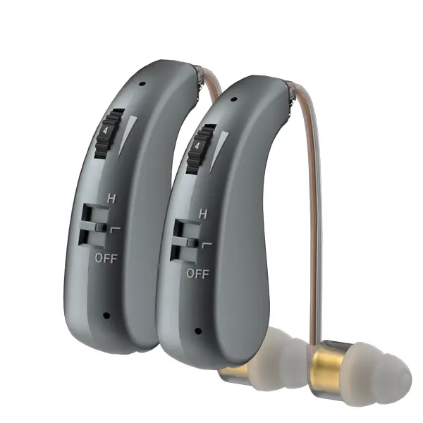 OTC Rechargeable Hearing Aids for Seniors, Digital Sound Amplifiers Pair with 4 Volume Levels & Noise Cancelling, Type-C Direct Charge