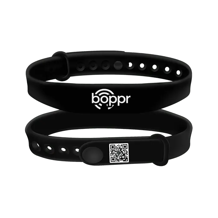 Boppr Wristband - Digital Business Card - Tap To Share - NFC - iPhone & Android