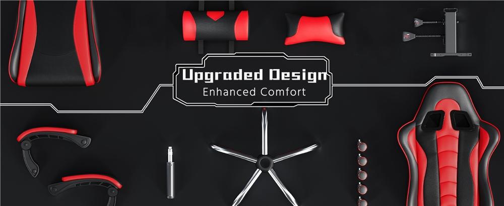 Costoffs Massage Function Gaming Chair Ergonomic PU Leather Office Chair 90-135° Recline Swivel Height Adjustable with Headrest & Storage Pocket 300lbs Capacity Costoffs Massage Function Gaming Chair Ergonomic PU Leather Office Chair 90-135° Recline Swivel Height Adjustable with Headrest & Storage Pocket 300lbs Capacity