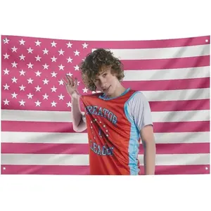 Tapestry Decor AETHVCD Tapestry Nelson Star Neumann Tapestry Pink America Funny Cameron Flag Poster with 4 Brass Grommets for College Dorm Decor, Room Decor Merch Gift 35x59 in American