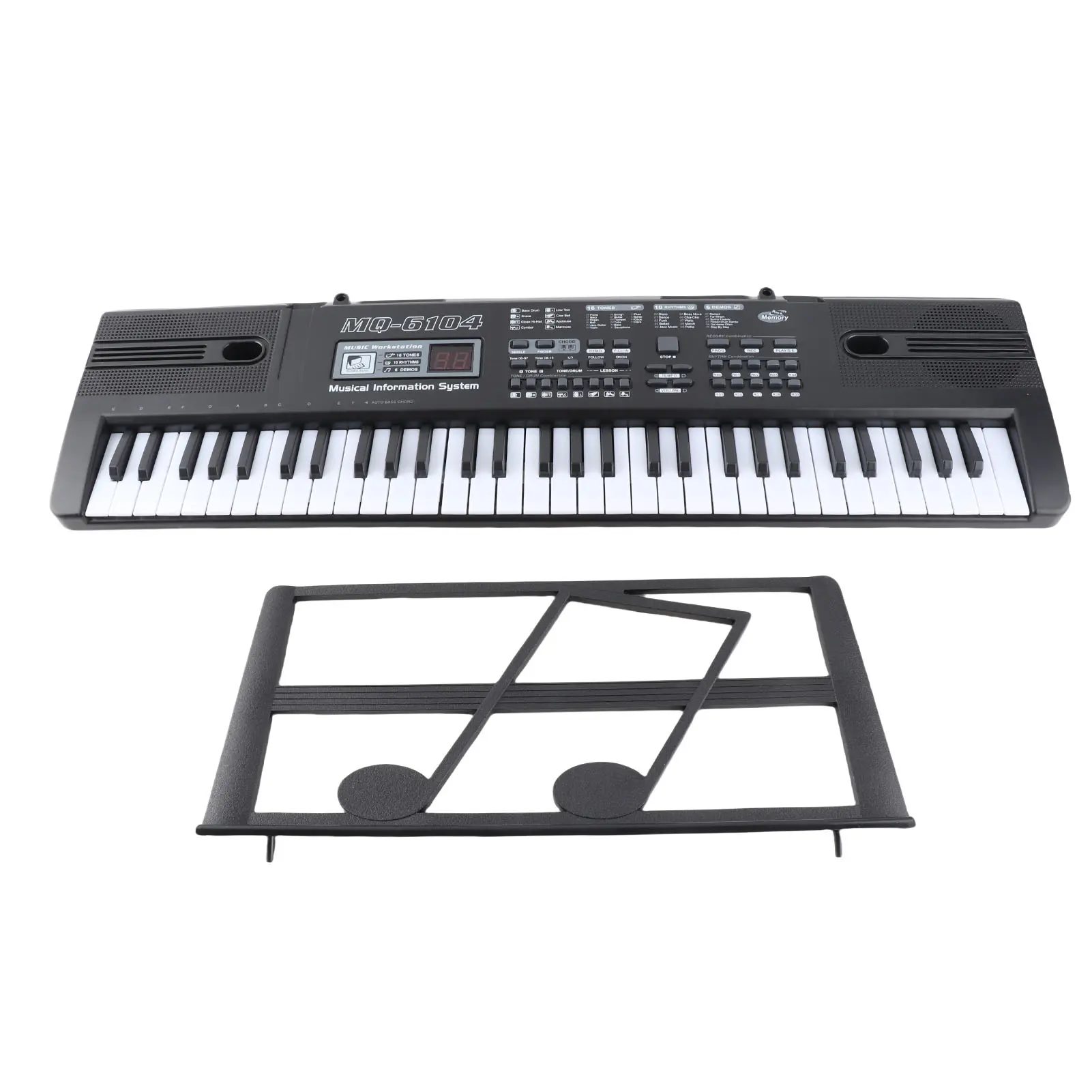 Unisex Kids' 61-Key Portable ABS Plastic Digital Piano Organ Kit, Children's Electronic Musical Instrument Toy with Microphone