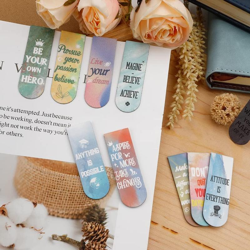 30PCS Cute Magnet Bookmark Clips for Women, Men, Kids  Teachers  Graduation Inspirational Bookmarks