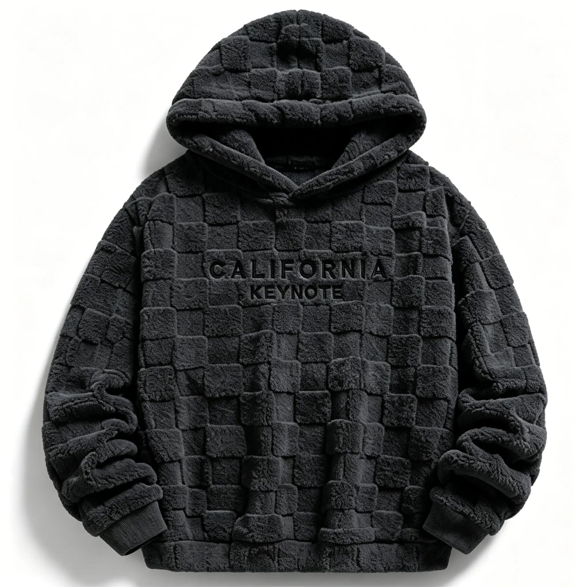 Men's Athletic Fuzzy Long Sleeve Hoodie - California Embroidered Warm Fleece Pullover, Soft Plush Menswear Casual Clothes Tops for Workout, Travel