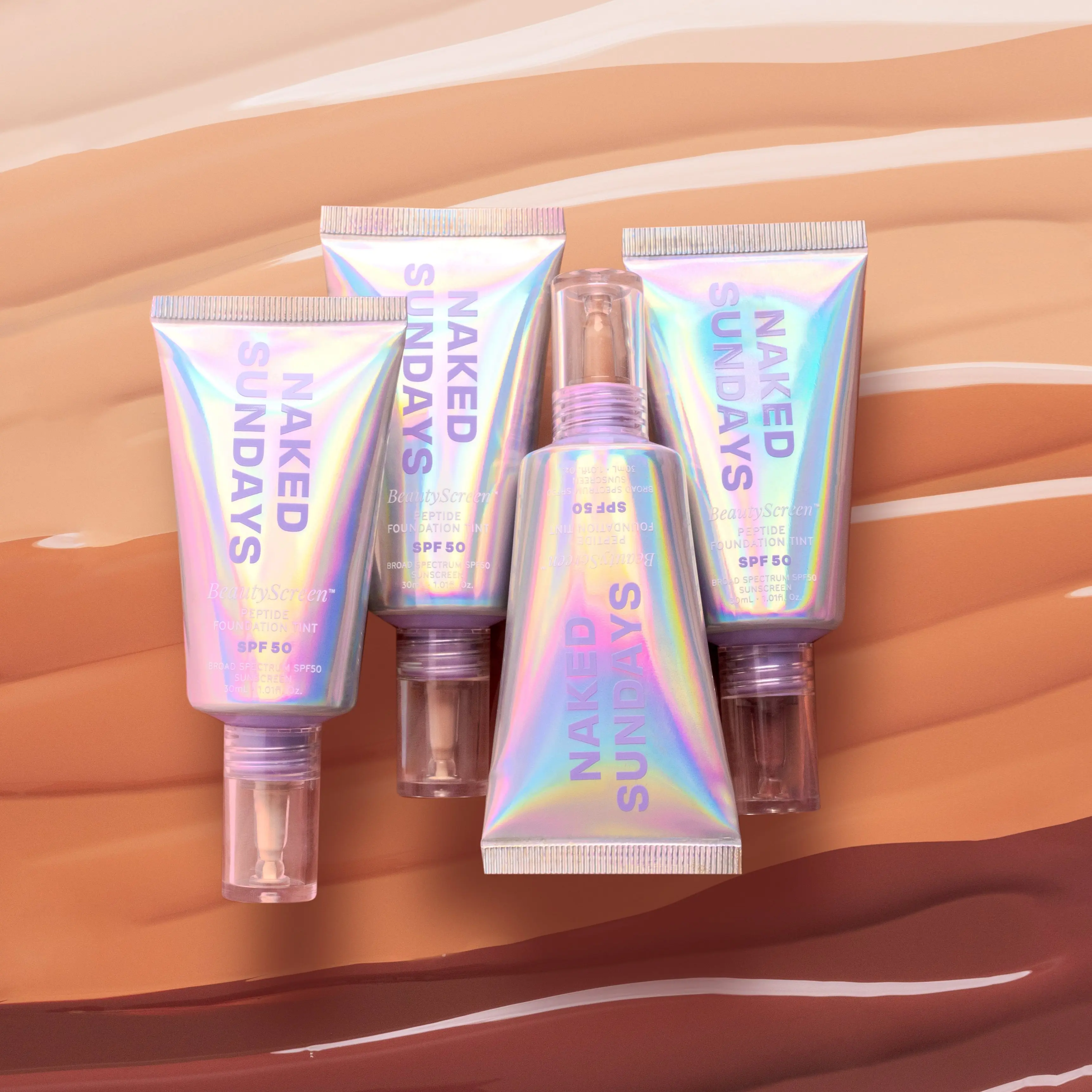 BeautyScreen SPF50 Peptide Tinted Sunscreen Foundation 15 Shades