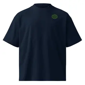 Unisex organic oversized high neck t-shirt