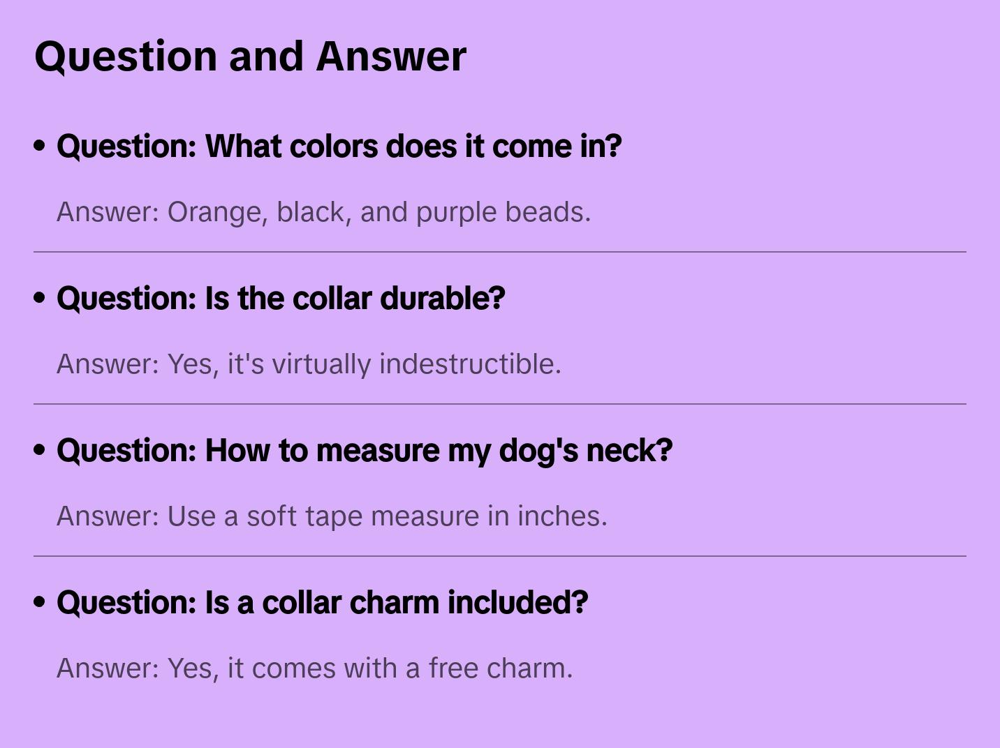 Halloween Beaded Dog Collar | Durable Dog Necklace | Orange, Black, & Purple Halloween Bead Collar | with Collar Charm