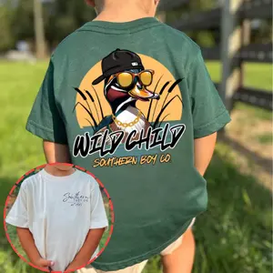 Cool Mallard Wild Child Youth and Adult T-Shirt, hunting tee, toddler clothes, country boy clothing, Trending tee, Youth Clothing, family shirt, summer outfit, birthday gift, Gift For Son And Daughter, vacation outfit