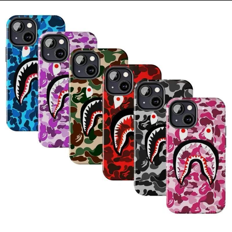 Shark Camo Collage Phone Case, Camo Shark For  iPhone 17 16 15 14 13 12 11 X XS Pro Max, Army Phone Case, The Rookie TV Series Movie  Inspired by the act