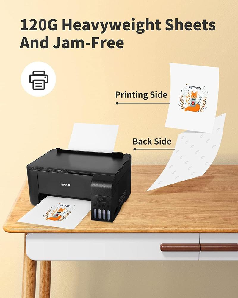 Sublimation Paper 8.5x11 Inch, Work with Sublimation Ink and E Sawgrass Inkjet Printers for Mugs T-Shirts Light Fabric and Other Sublimation Blanks (110 Sheets, 120G) (A-8.5x11)