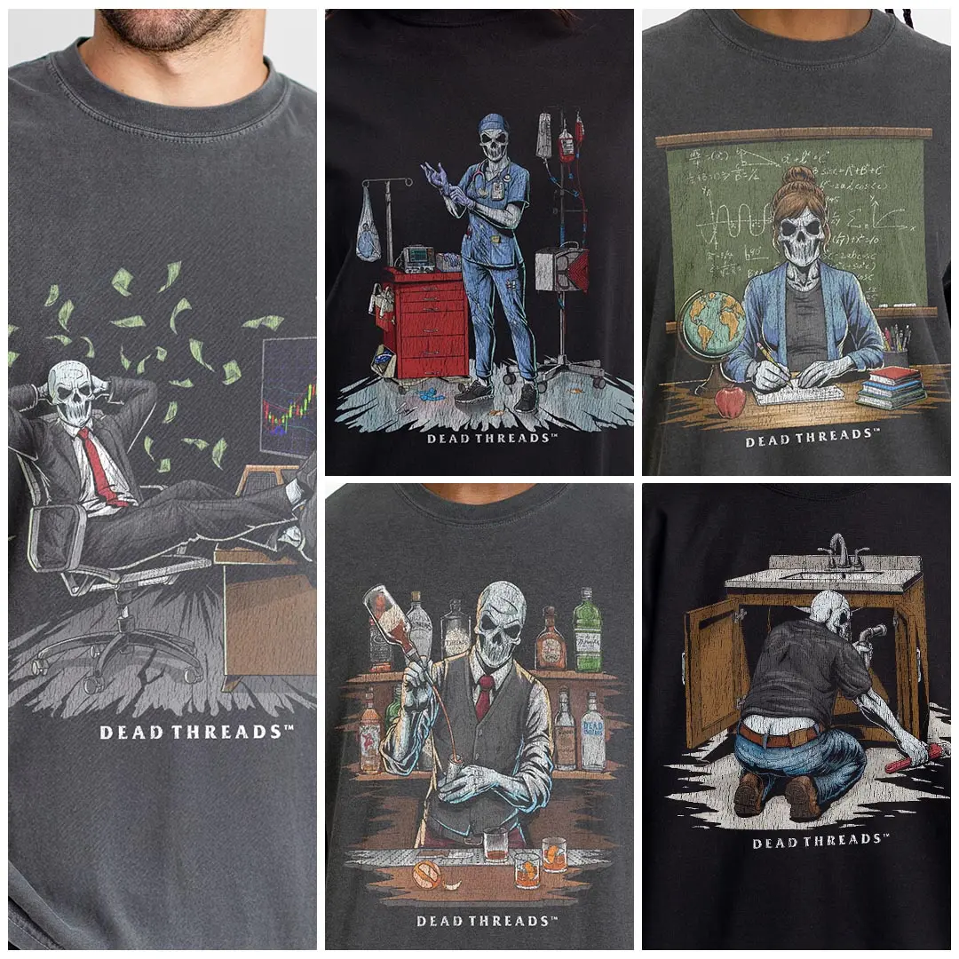Skeleton DT Works T-shirts - DEAD THREADS ORIGINAL