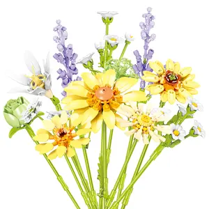 Morandi Bouquet Building Block Set | 670+ Piece DIY Flower Blocks | Elegant Realistic Floral Desktop Decoration | Home Decor Ornament | Creative Gift for Adults and Flower Enthusiasts