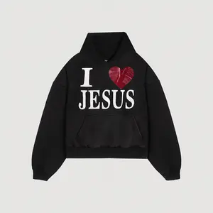 I Love Jesus Graphic Hoodie/Sweatshirt/T-Shirt, Christian Clothing, For Men/Women - Unisex Style, 100% Cotton, Pullover christian hoodie