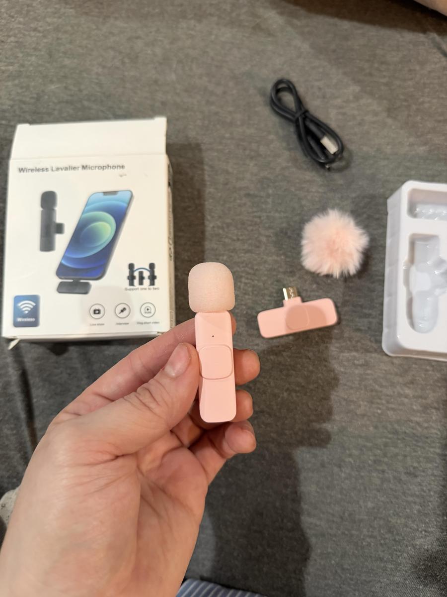 Item: Pink, 1 Microphones+For TypeC port phone devices