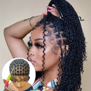 ZIHAN Premium 13inch Nylon Wig Cap Breathable Double Full Lace Crochet with Baby Hair for DIY Weaving Wig Accessories