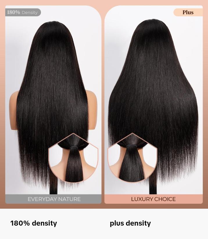 Arabella Hair Glueless 13x6 Ear to Ear Body Wave/Straight 220% 15A Raw Human Hair Wig Natural Black Easy Wear Pre-Cut Lace Wavy Wigs Unprocessed Virgin Hair