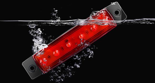 Nilight 10PCS 3.8” 6LED Red Green LED Indicator Light Truck Camper Side Marker Light Marine Boat Navigation Light Yacht Kayak Sailboat Trailer Bus RV Clearance Light 12V DC