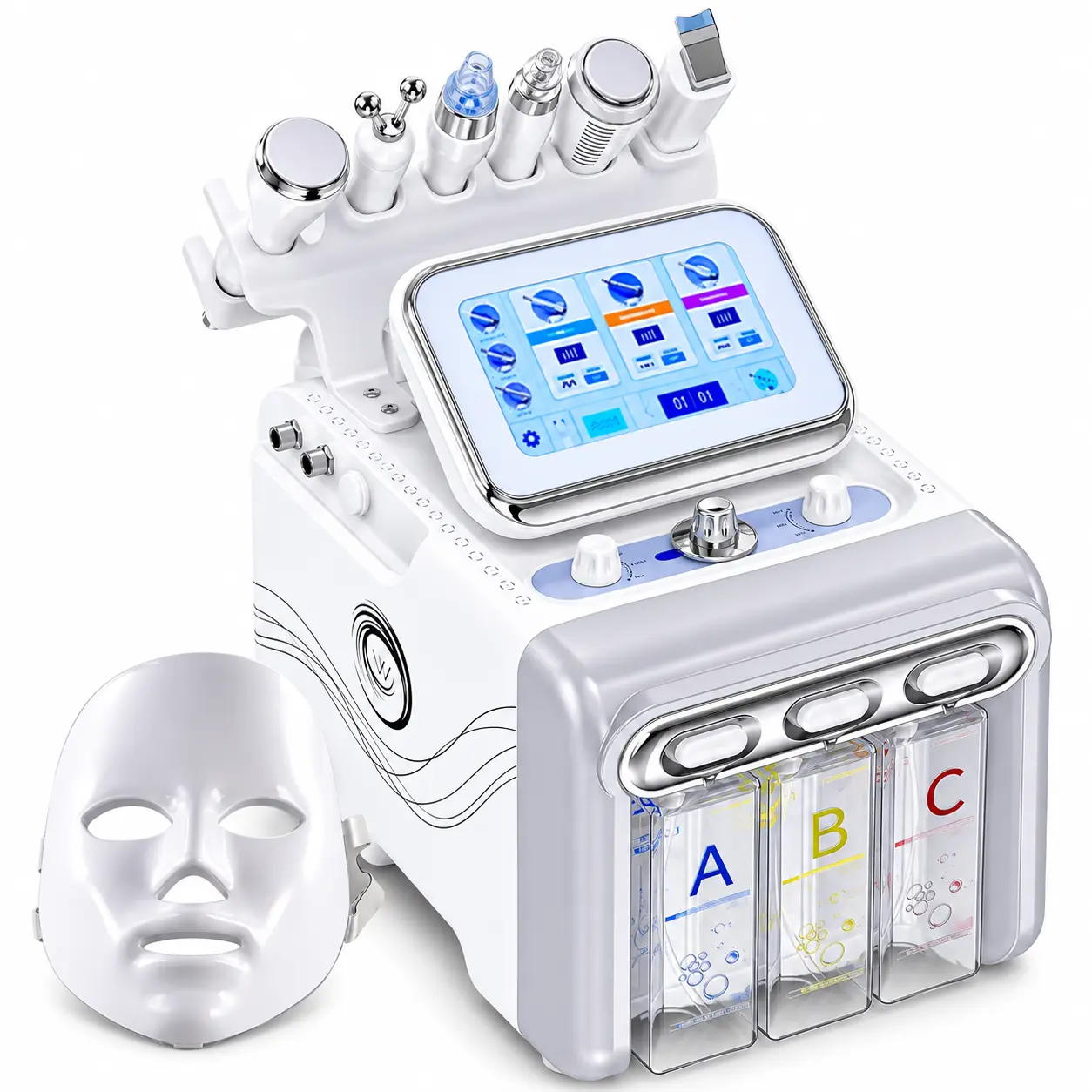 Hydrogen Oxygen 7 in1 Facial Care Machine with Mask Multifunctional Face Skin Care Device Elite ideal gift for women, autumn and winter skin care facial care gift