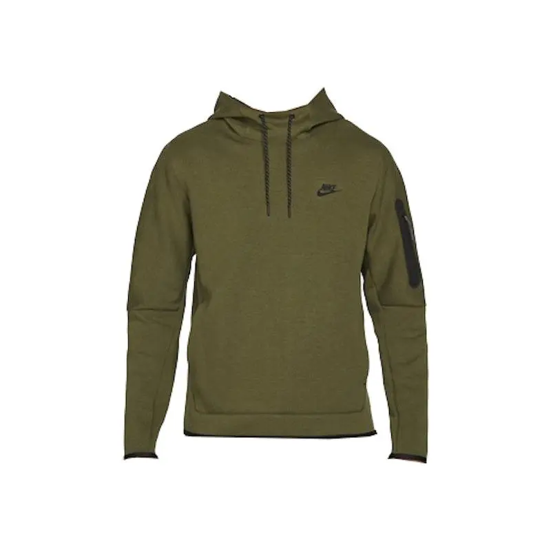 Nike Sportswear Tech Fleece Pullover Hoodie Olive/Black (men) by StockX