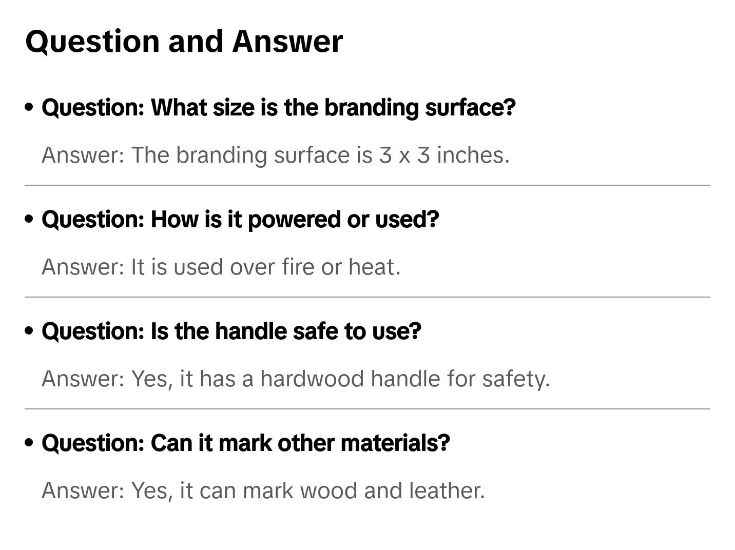 Texas Star Branding Iron for BBQ, Leather, Steaks