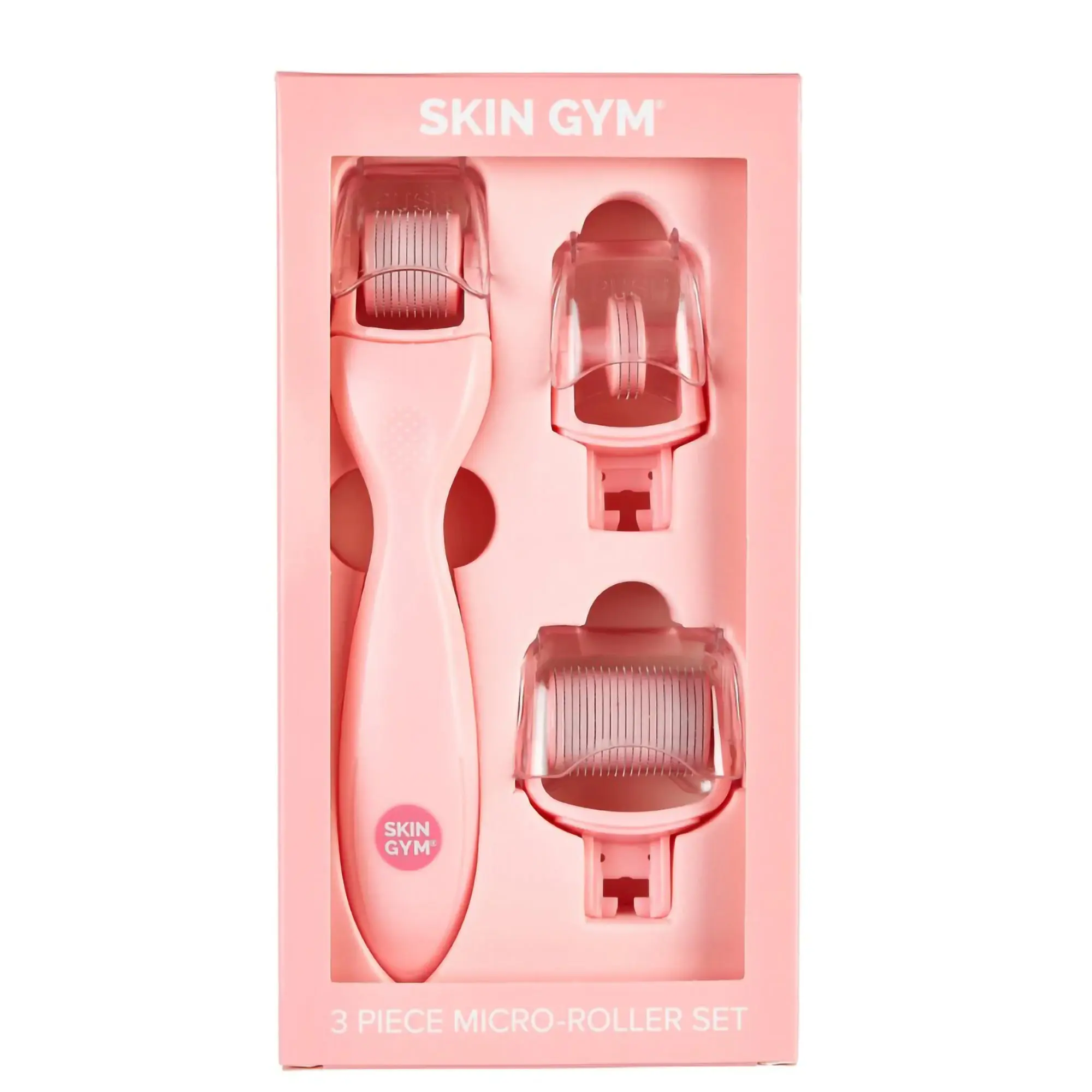 Skin Gym Facial Microneedle Roller Set, 3-Pack Multi-Pack with Gentle Stainless Steel Needles, Facial Beauty Instrument, Beginner Friendly, Collagen Boost, 0.25Mm, Three Sizes