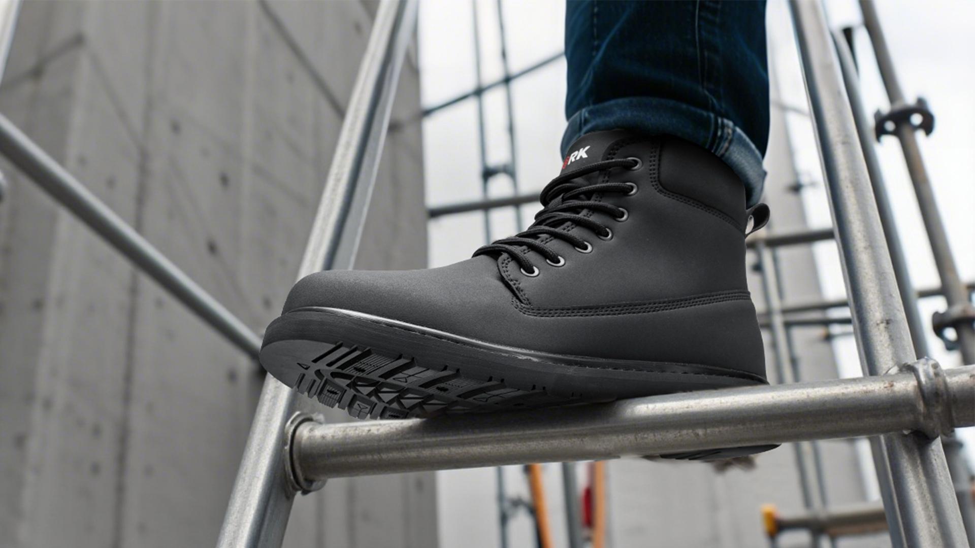 LARNMERN Men's Winter Waterproof Work Boots Genuine Leather Warm Lightweight Slip-Resistant Anti-Slip Durable Sole Comfortable Fit