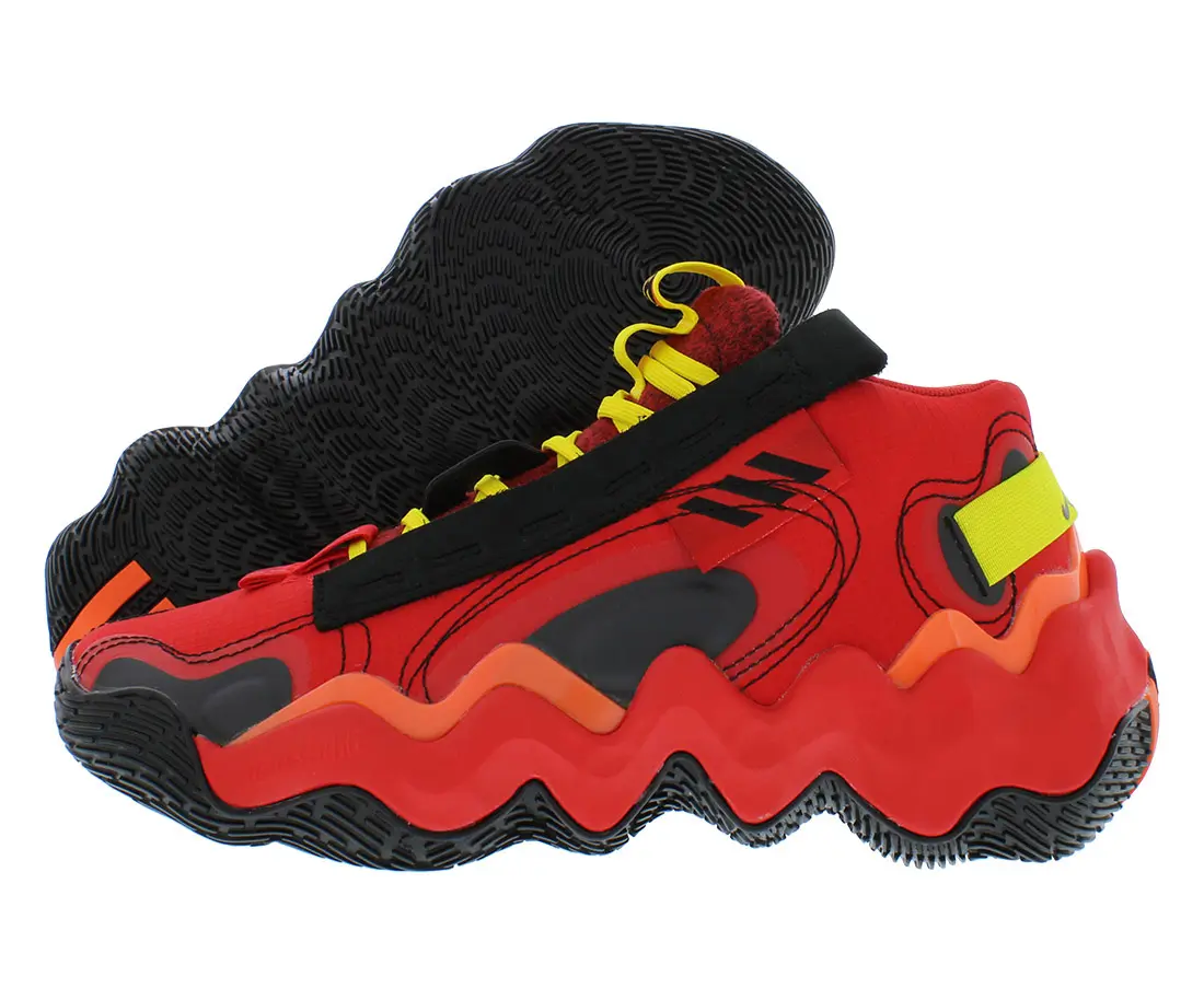 Adidas Exhibit B Mid Candace Womens Shoes, Color:Red/Black/Yellow