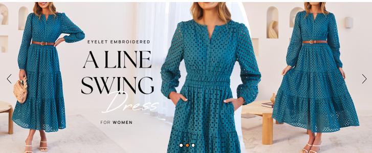 ZESICA Women's 2026 Fall Long Sleeve Maxi Dress V Neck Hollow Out Eyelet A Line Long Flowy Casual Party Dresses ZESICA Women's 2026 Fall Long Sleeve Maxi Dress V Neck Hollow Out Eyelet A Line Long Flowy Casual Party Dresses