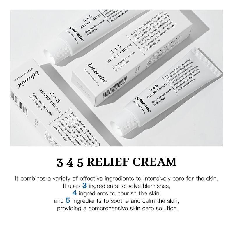 Lakerain 345 Relief Cream Daily Face Moisturizer with Niacinamide & Panthenol for Blemish Relief & Comfort Hydration 50ml Lakerain 345 Relief Cream Daily Face Moisturizer with Niacinamide & Panthenol for Blemish Relief & Comfort Hydration 50ml