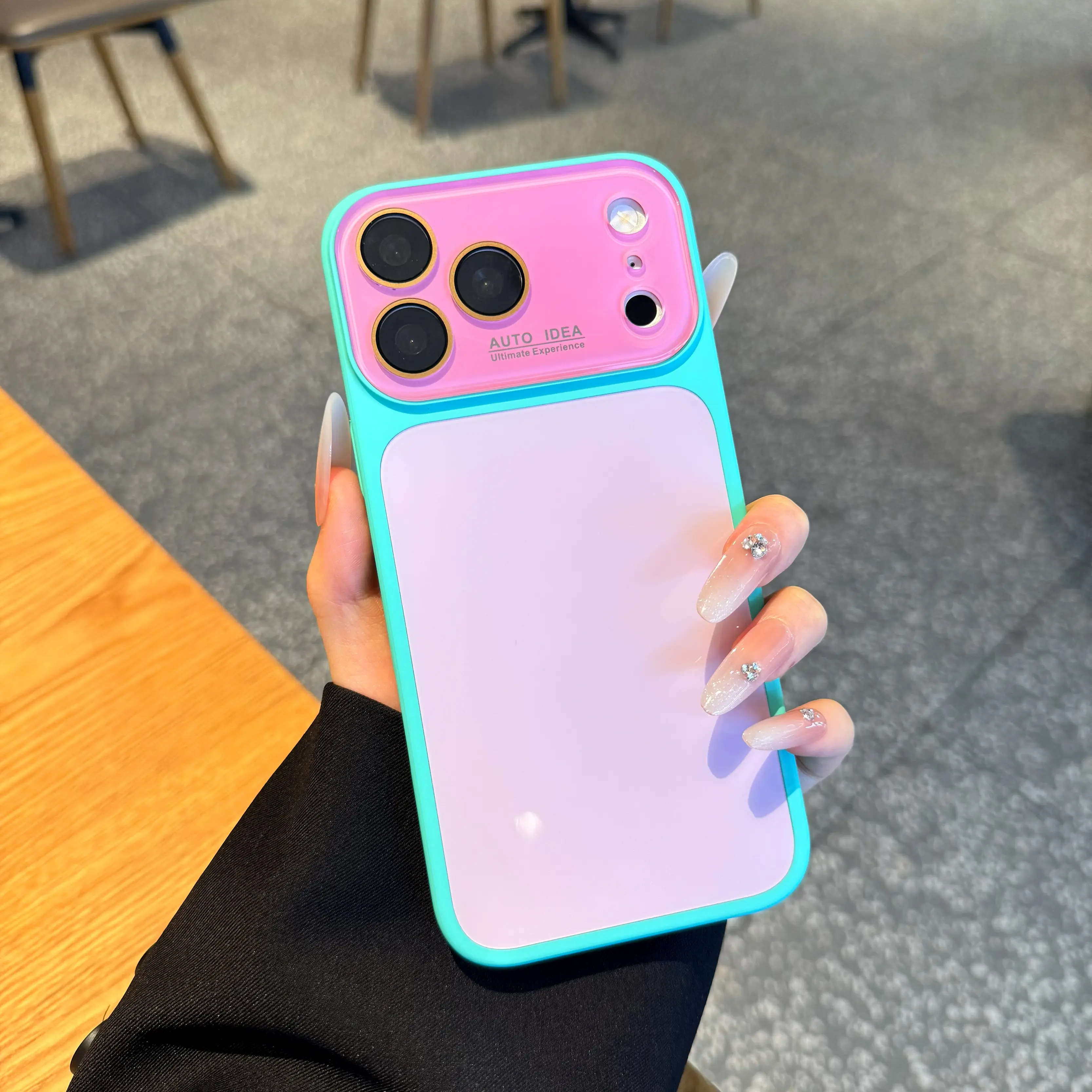 Dopamine Color Block Smartphone Case for iPhone 17/16/15/14/13 Pro Max - Summer Vibe, Soft Touch Minimal Aesthetic, Shockproof Handheld Cellphone Protection Casing, Cute Multi-Color Everyday Cover.LU7, Accessories,back to school,back to school haul