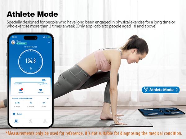 ABLEGRID Smart Bathroom Scale for Body Weight, Digital Body Fat Scale with LED Column Trend Display, BMI,Muscle Mass,Body Type, Accurate Home Weighing Scale for People with APP-Free Mode, 400lb