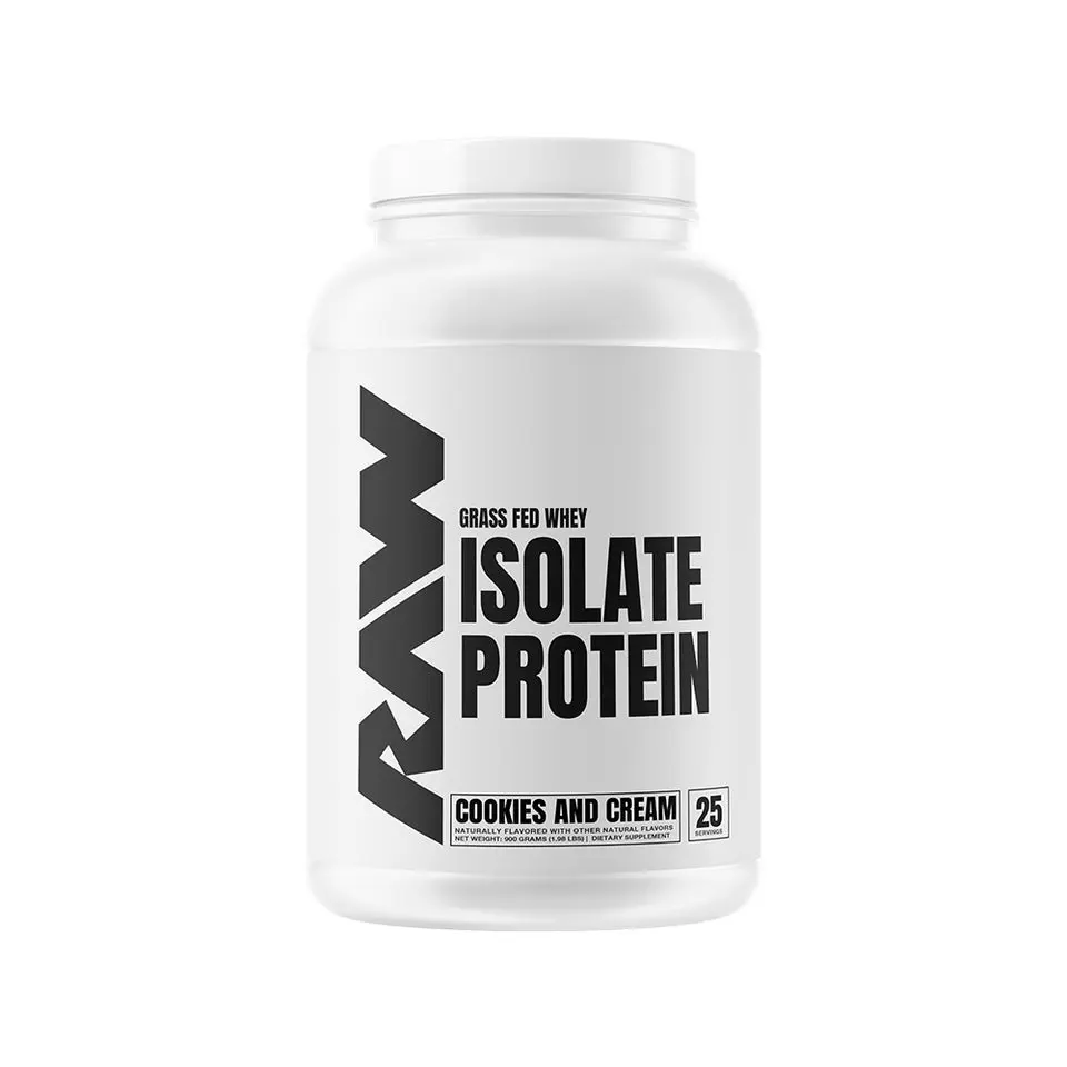 Raw Nutrition Grass-Fed Whey Isolate Protein Powder - 25 Servings, Natural Dietary Supplement, Amino Acid Boost, Lean Protein for Fitness Support, Muscle Growth, Whey Protein Powder