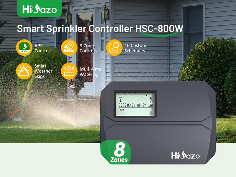 Intelligent WiFi sprinkler controller, 8-zone indoor irrigation controller, automatic weather-sensing watering function (2025 version), suitable for gardens and courtyards Intelligent WiFi sprinkler controller, 8-zone indoor irrigation controller, automatic weather-sensing watering function (2025 version), suitable for gardens and courtyards