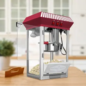 Commercial Popcorn Maker Machine,12 Ounce Kettle Stainless Steel Commercial Popcorn Machine with Tempered Glass,Warming Deck, 800W Countertop Popcorn Popper for Parties family movie night