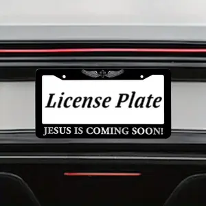Christian License Plate Frame – Jesus Is Coming Soon Car Tag Frame | Faith Car Accessories