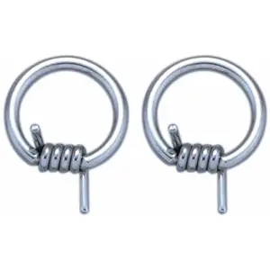 Barbed Wire Captive Rings - Pair - 316L Stainless Steel