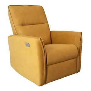 Ashland Dark Yellow Suede Recliner Chair
