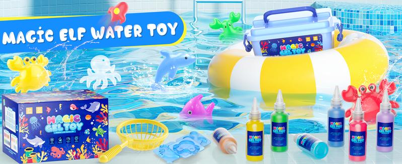 Magic Water Elf Toy Kit, Water Gel Kit Pets, 20 Gels & 16 Molds, Make Your Own Squishies Sensory Toys for Kids, DIY Craft Kits, Christmas Stocking Stuffers, 4 5 6 7 8 9 10 Year Old Boy Girl Gifts